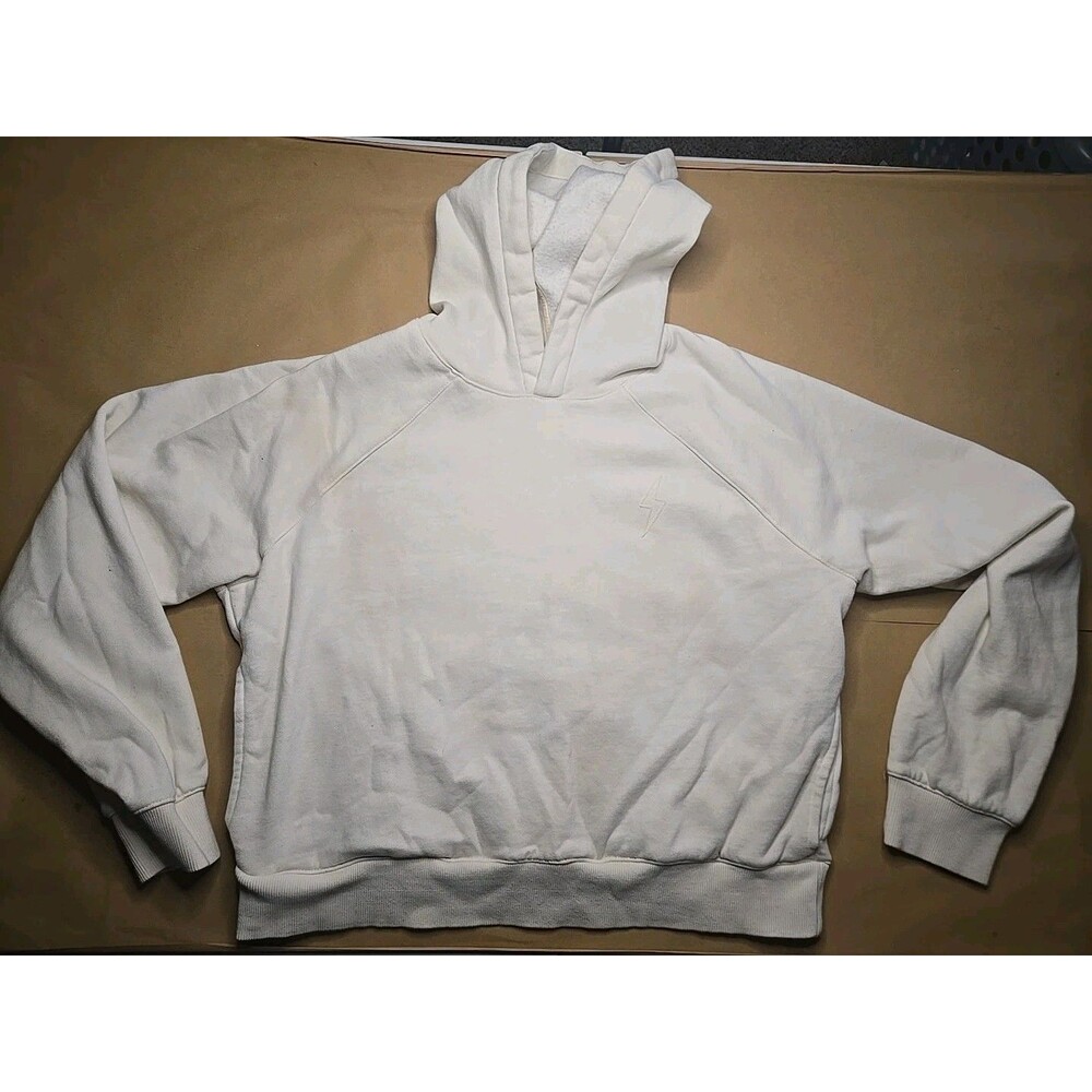 Marine Layer Archive Cream Sweatshirt Women Size Large Hoodie Lightening Bolt